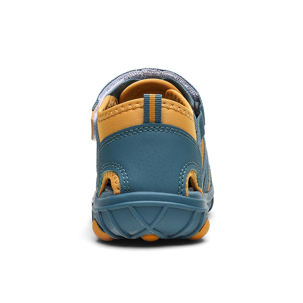 Kids Closed Toe Athletic Outdoor Sandals - BLUE YELLOW - 3